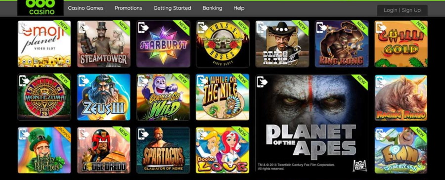 Top Games in 888 Casino